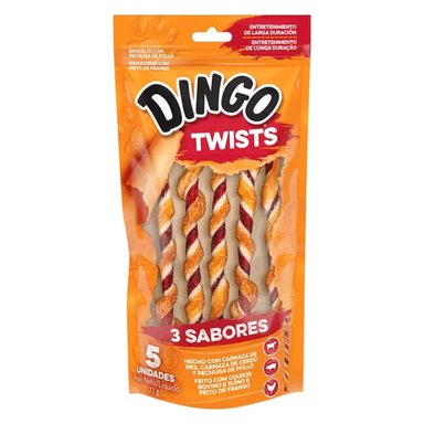 DINGO TWIST SNACK GOLOSINA PARA PERROS TRIPLE SABOR X5 UND