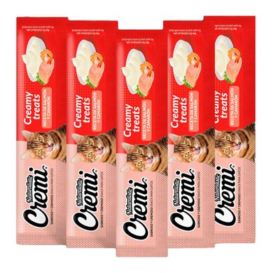 SNACK PARA GATOS NATURALISTIC CREMI SALMÓN Y CAMARONES 60GR - 5