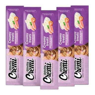 SNACK PARA GATOS NATURALISTIC CREMI POLLO Y CAMARONES 60GR - 5