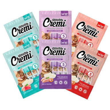 SNACK SURTIDO PARA GATOS NATURALISTIC CREMI 60GR PACK X6 UND