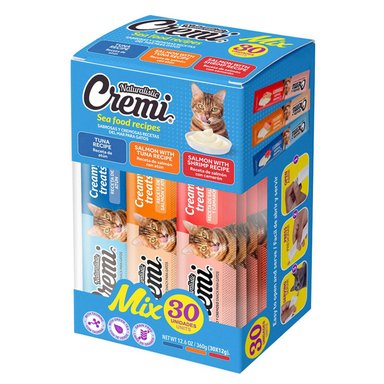 SNACK PARA GATO CREMI BOX MIX DEL MAR PACK 30 TUBOS VARIADOS