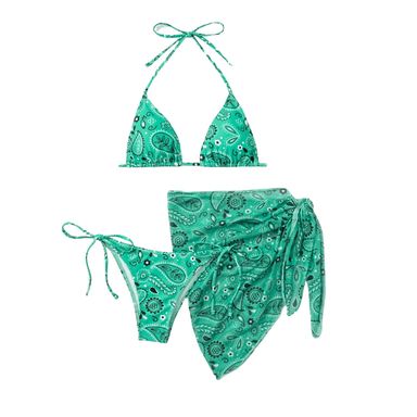 BIKINI NAKEM 3 PIEZAS CON ESTAMPADO DE FLORES - TALLA M - 2