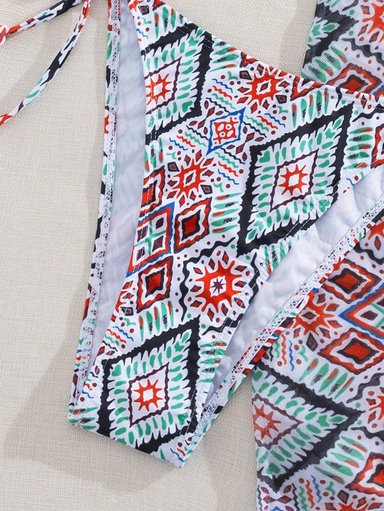 BIKINI FLAVIA DE 3 PIEZAS CON ESTAMPADO GEOMÉTRICO - TALLA M - 3