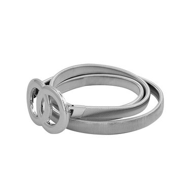 CINTURON BELLA PLATEADO CORREA ELASTICA