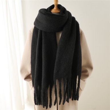 MAXI BUFANDA SOFT DE TEJIDO ULTRA SUAVE | NEGRO - 1