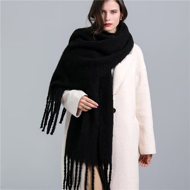 MAXI BUFANDA SOFT DE TEJIDO ULTRA SUAVE | NEGRO - 2