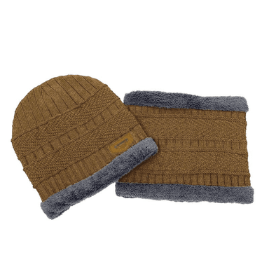 BEANIE CON CUELLERA Y FORRO ACOLCHADO | MOSTAZA