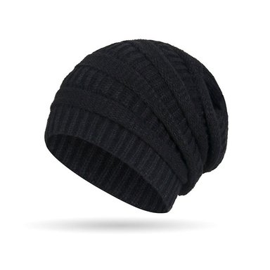 BEANIE MARA DE LANA PARA MUJER | NEGRO