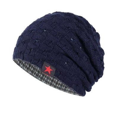 BEANIE REVERSIBLE DOBLE CARA | AZUL