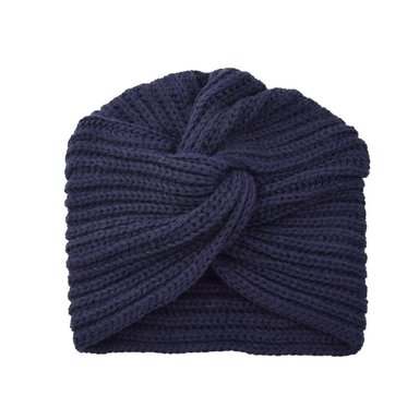 TURBANTE BEANIE TEJIDO DE LANA | AZUL
