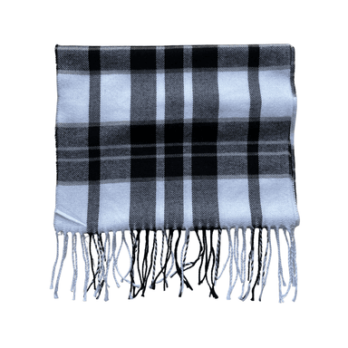 BUFANDA CHASE PARA HOMBRE A CUADROS | BLANCO Y NEGRO