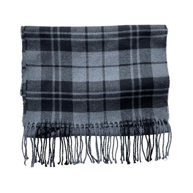 BUFANDA TOMMY  CON DISEÑO DE CUADROS PARA HOMBRE | TONOS GRISES