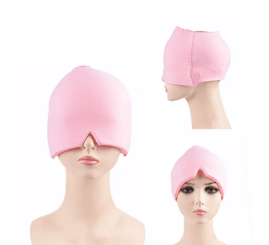 GORRO GEL PARA DOLOR DE CABEZA Y MIGRAÑA - FRIO/CALIENTE - ROSADO