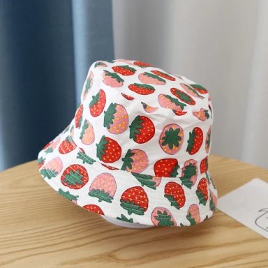 BUCKET HAT STRAWBERRY 52CM: GORRO PARA NIÑOS DE 2 A 5 AÑOS