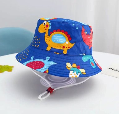 BUCKET HAT DINO 50CM: GORRO PARA NIÑOS DE 9 MESES A 2 AÑOS