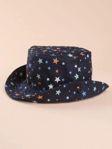 BUCKET HAT ALI 48CM CON DISEÑO DE ESTRELLITAS: GORRO PARA NIÑOS DE 6 A 12 MESES