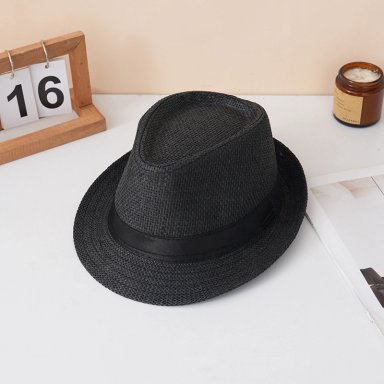 SOMBRERO FEDORA TRILBY ALA CHICA - NEGRO