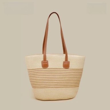BOLSO DE PAJA ELIANE DE PLAYA - IVORY