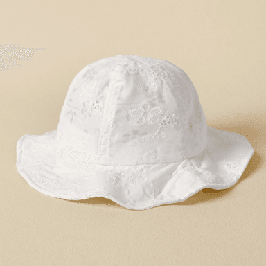 SOMBRERO AMIRA DE BRODERIE 50CM: PARA NIÑAS DE 9 MESES A 2 AÑOS