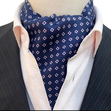 BUFANDA CORBATA ADRIAN DE SEDA PARA HOMBRE - AZUL - 1