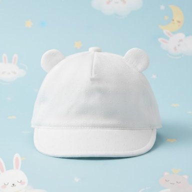 GORRO DE BEBÉ CHARLIE 46CM BLANCO (3-9 MESES)