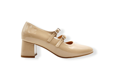 ZAPATOS CASUALES MUJER LB LIBBY CALZADOS NUDE MARY JANE CHAROL - 1