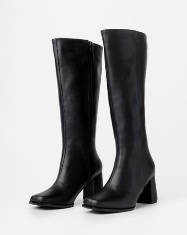 BOTAS MUJER LB LIBBY CALZADOS NEGRO ATENAS PUNTA CUADRADA TACO 7 - 1
