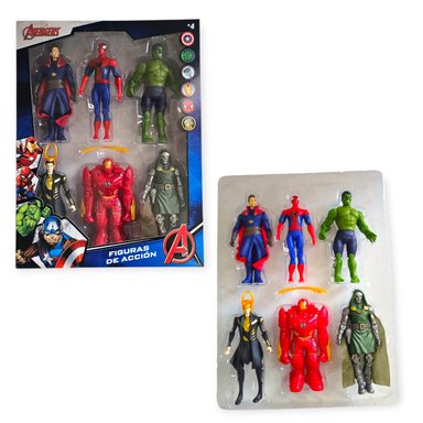 SET DE 6 FIGURAS ARTICULABLES - AVENGERS - LOS VENGADORES
