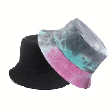 GORRO ALGODÓN BUCKET HAT REVERSIBLE NEGRO VERDE