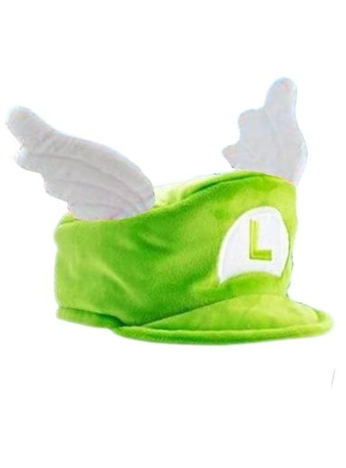 GORRO LUIGI ALAS GORRA MARIO BROS PELUCHE - NIÑOS Y ADULTOS