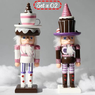 CASCANUECES NAVIDAD MODELO CANDY NAVIDEÑOS (SET X 02)- MIDE25 CM