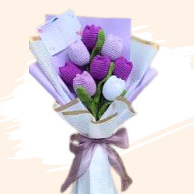 RAMO 07 TULIPANES ETERNOS TEJIDOS CROCHET