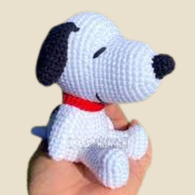SNOOPY AMIGURUMI TEJIDO CROCHET PELUCHE - MIDE 10 CM