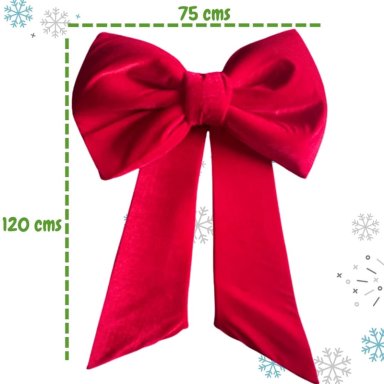 LAZO NAVIDAD GIGANTE ROJO ARBOL NAVIDEÑO - MIDE 75x100 CMS - 2