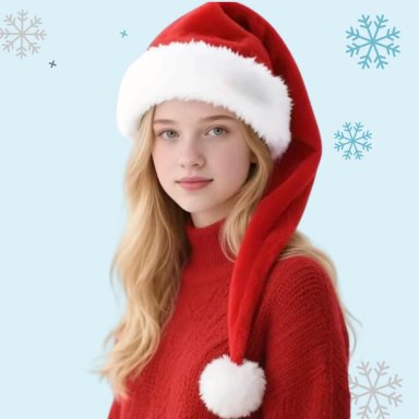 GORRO NAVIDAD ROJO MODELO PAPA NOEL ORIGINAL - ADULTOS