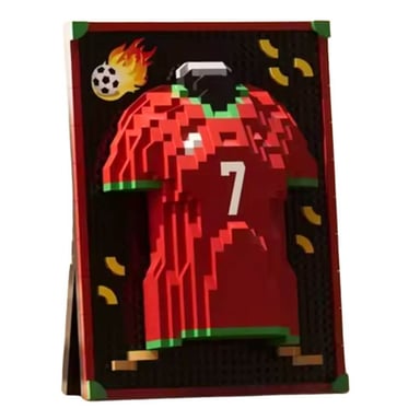 BLOQUES ARMABLES CAMISETA PORTUGAL MUNDIAL 2026 PELUCHES - MIDE 12 CM ALTO - 1