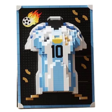 BLOQUES ARMABLES CAMISETA ARGENTINA MUNDIAL 2026 PELUCHES - MIDE 12 CM ALTO - 1