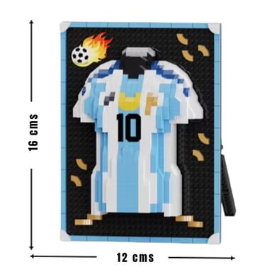 BLOQUES ARMABLES CAMISETA ARGENTINA MUNDIAL 2026 PELUCHES - MIDE 12 CM ALTO - 3