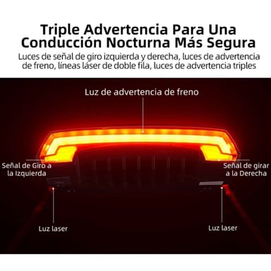 LUZ TRASERA ROCKBROS LKWD-R1 PARA BICICLETA CON CONTROL REMOTO - 3