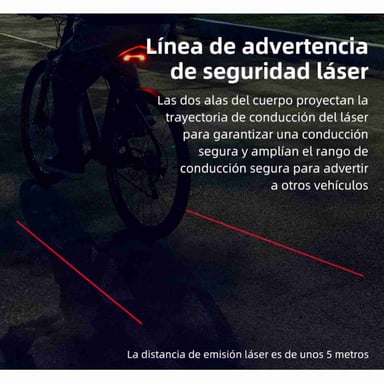LUZ TRASERA ROCKBROS LKWD-R1 PARA BICICLETA CON CONTROL REMOTO - 4