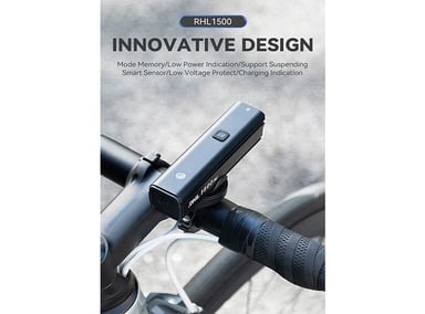 LUZ DELANTERA ROCKBROS ALUMINIO PARA BICICLETA 1500 LÚMENES - 4