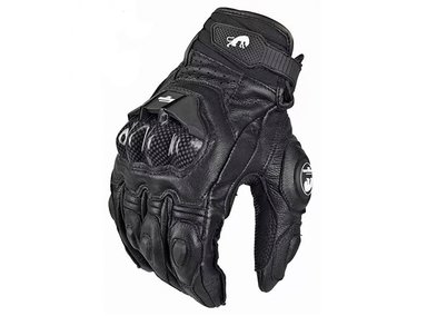 GUANTES FURYGAN NEGRO CUERO MOTO