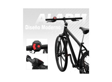 TIMBRE RECARGABLE BICICLETA 120 DB CON ALARMA ANTIRROBO - 3