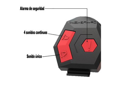 TIMBRE RECARGABLE BICICLETA 120 DB CON ALARMA ANTIRROBO - 5