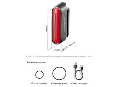 LUZ LED TRASERA MAGNETICA CON SENSOR DE FRENO PARA BICICLETA - 4