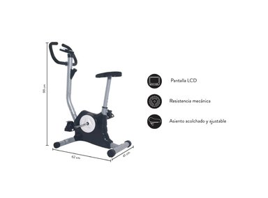 BICICLETA ESTÁTICA ULTIMATE FITNESS E10 GRIS - 2