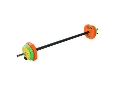 SET BARRA ULTIMATE FITNESS PUMP ACERO Y DISCOS