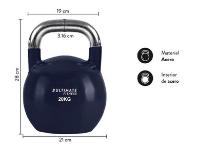 PESA ULTIMATE FITNESS 20KG KETTLEBELL ELITE COMPETICIÓN - 2