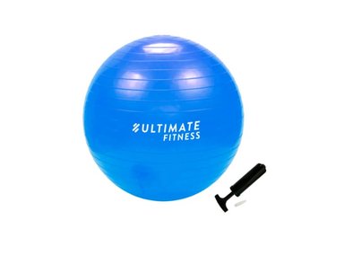BALÓN PILATES 65 CM CON INFLADOR - AZUL