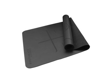 MAT DE YOGA PREMIUM PU NATURAL RUBBER 5 MM NEGRO